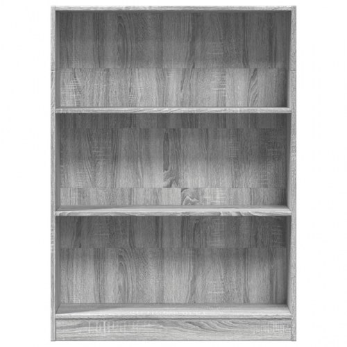 Bogreol 80 x 24 x 109 cm - grå sonoma-eg