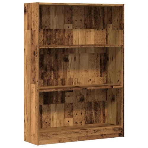 Bogreol 80 x 24 x 109 cm - antikt træ