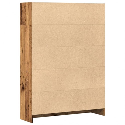 Bogreol 80 x 24 x 109 cm - antikt træ