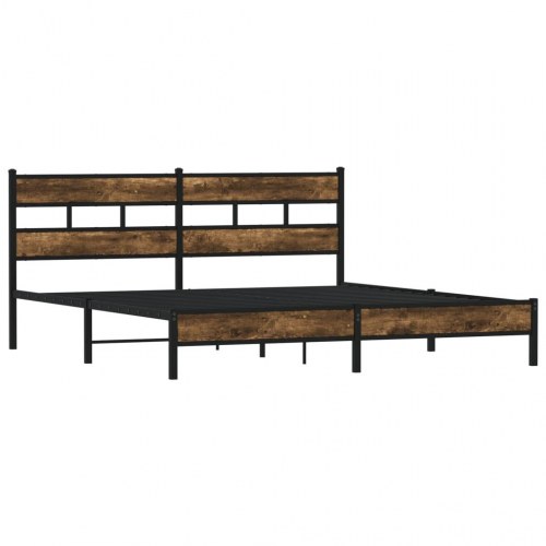 Sengeramme 200 x 200 cm uden madras - røget egetræsfarve