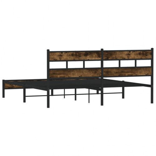 Sengeramme 200 x 200 cm uden madras - røget egetræsfarve