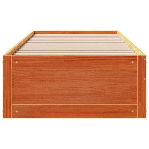 Sengeramme med skuffer 75 x 190 cm - gyldenbrun
