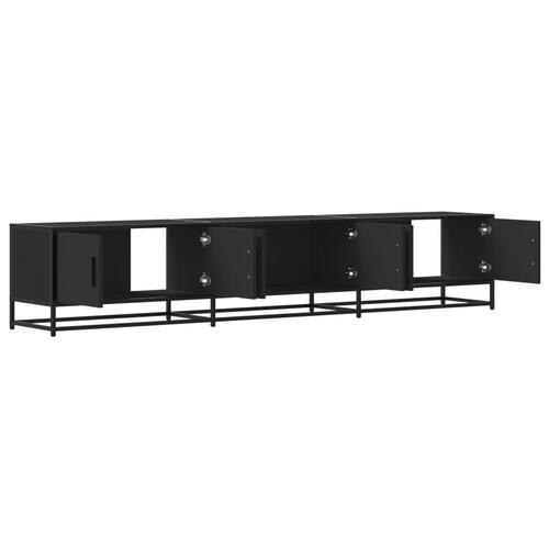 Tv-bord 210x35x41 cm konstrueret træ sort