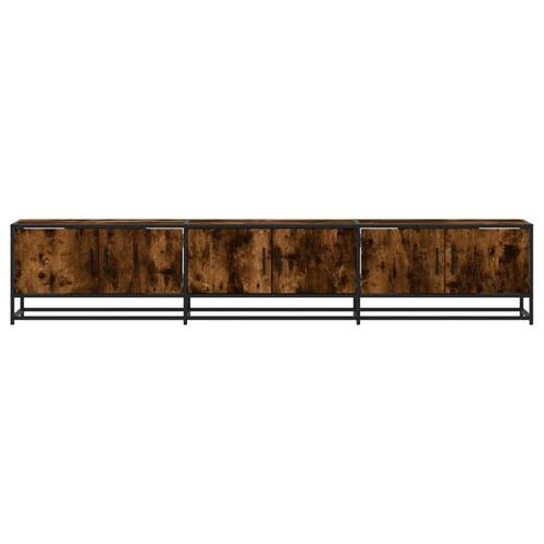 Tv-bord 210x35x41 cm konstrueret træ røget egetræsfarve