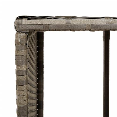 Spakant polyrattan og massivt akacietræ grå