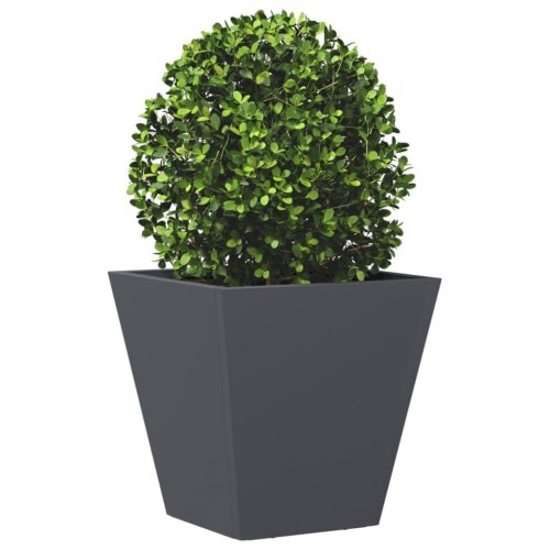 Plantekasse 30 x 30 x 30 cm i stål - antracitgrå