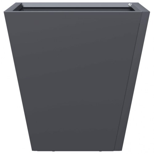 Plantekasse 30 x 30 x 30 cm i stål - antracitgrå