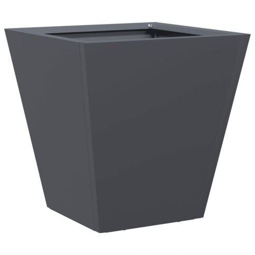 Plantekasse 30 x 30 x 30 cm i stål - antracitgrå