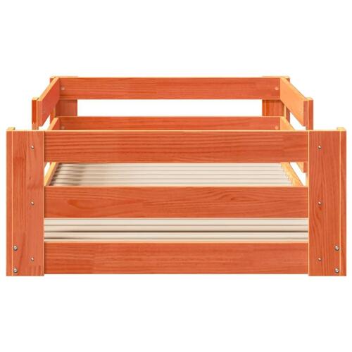 Sengeramme uden madras 80x190 cm massivt fyrretræ gyldenbrun