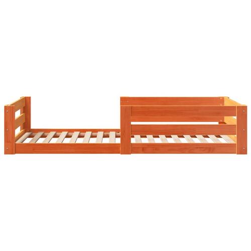 Sengeramme uden madras 80x190 cm massivt fyrretræ gyldenbrun