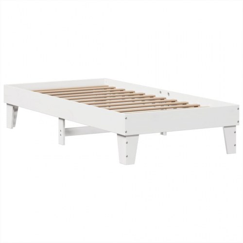 Sengeramme 90x200 cm i massivt fyrretræ - hvid