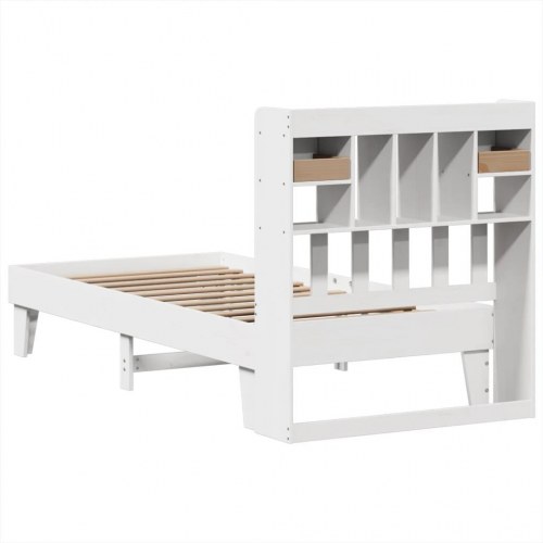 Sengeramme 90x200 cm i massivt fyrretræ - hvid