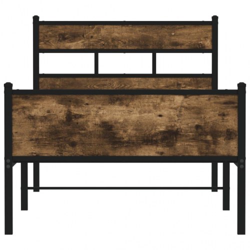 Sengeramme 75 x 190 cm uden madras - røget eg