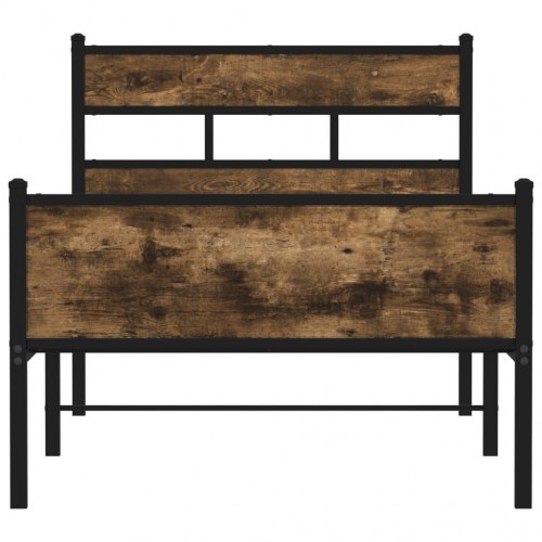 Sengeramme 107 x 203 cm uden madras - røget egetræ