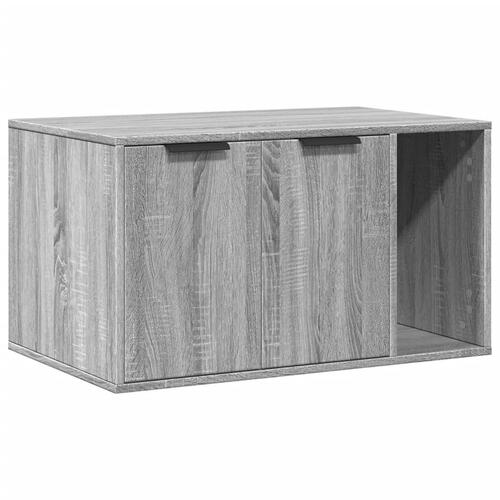 Toiletskjuler kattebakke 80x50x45 cm konstrueret træ grå sonoma