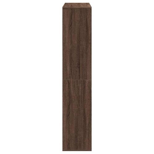 Bogreol 102x29x143 cm konstrueret træ brun egetræ