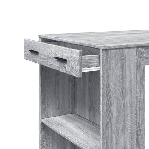 Barbord 102x70x103,5 cm konstrueret træ grå sonoma-eg