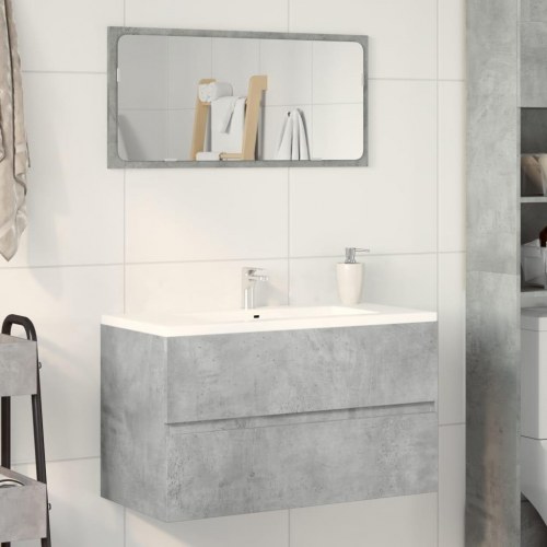 Væghængt badeværelsesskab 80 x 38,5 x 45 cm - betongrå