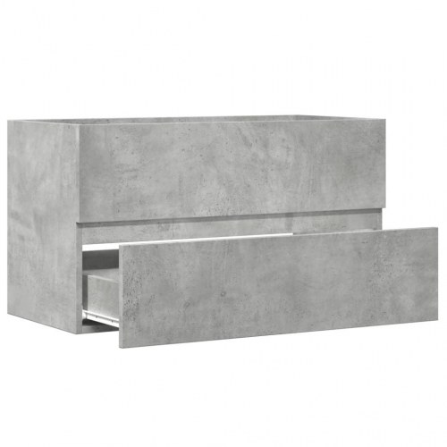 Væghængt badeværelsesskab 80 x 38,5 x 45 cm - betongrå