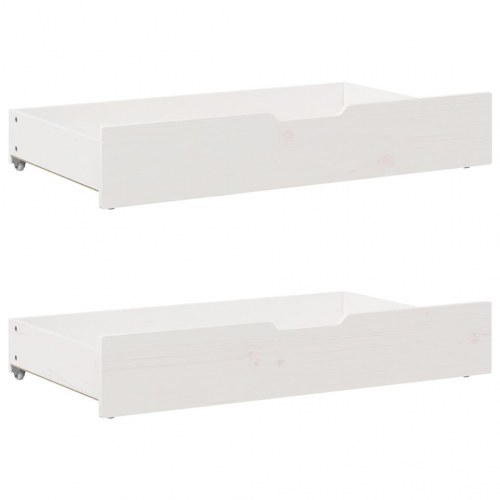 Seng med reol uden madras 180x200 cm massivt fyrretræ hvid
