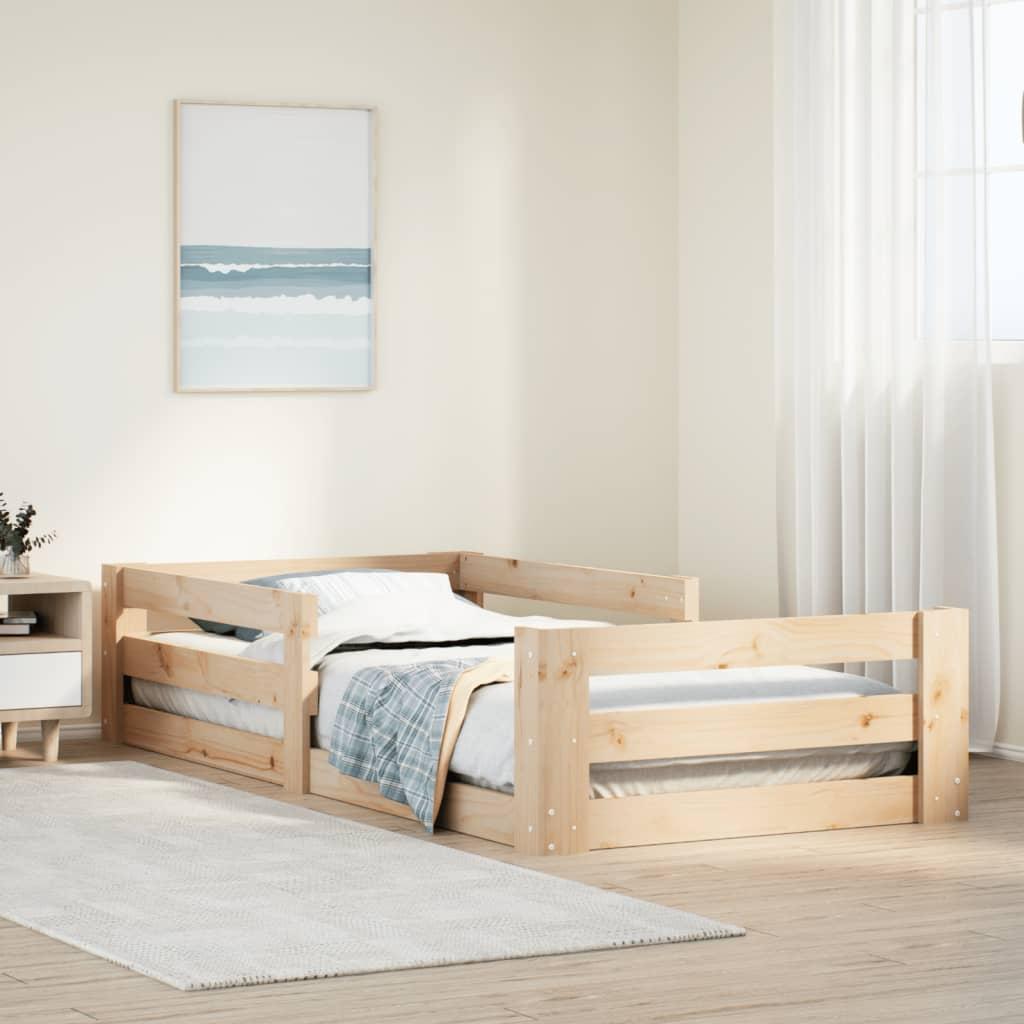 Sengeramme Uden Madras Massivt Fyrretræ - Naturfarvet / 80 x 200 cm