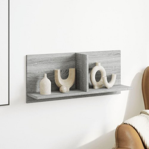 Vægskab 70 x 16,5 x 30 cm - grå sonoma-eg