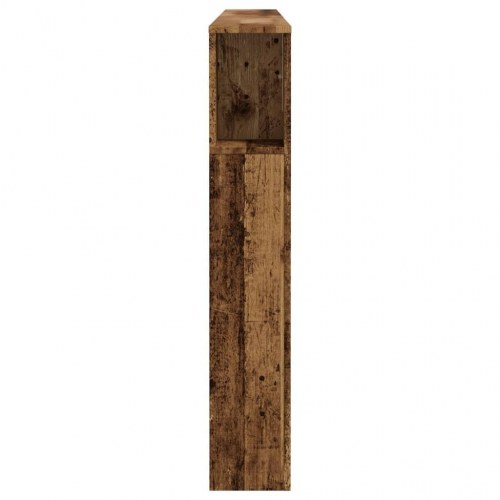 Sengegavl med opbevaring 200×18,5×102,5 cm - konstrueret træ, antikt træ