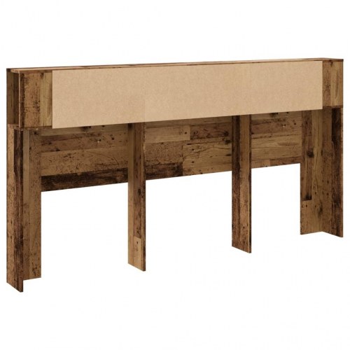 Sengegavl med opbevaring 200×18,5×102,5 cm - konstrueret træ, antikt træ