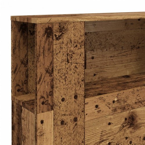 Sengegavl med opbevaring 200×18,5×102,5 cm - konstrueret træ, antikt træ