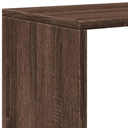 Bogreol/rumdeler 99x29x99 cm 3 niveauer konstrueret træ brun eg