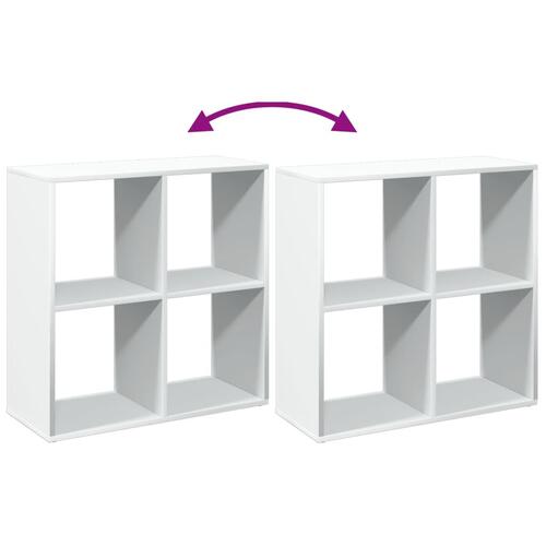 Bogreol/rumdeler 69,5x29x69,5 cm konstrueret træ hvid