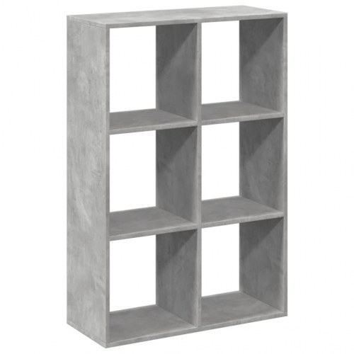 Bogreol/rumdeler i konstrueret træ 69,5×29×103,5 cm - betongrå