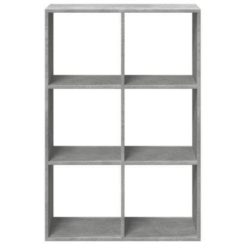 Bogreol/rumdeler i konstrueret træ 69,5×29×103,5 cm - betongrå