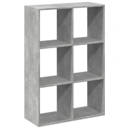 Bogreol/rumdeler i konstrueret træ 69,5×29×103,5 cm - betongrå