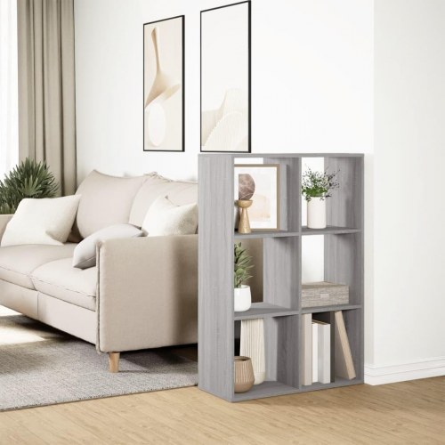 Bogreol/rumdeler 69,5 x 29 x 103,5 cm - grå sonoma-eg
