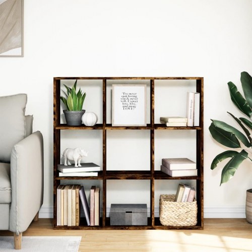 Bogreol/rumdeler 102 x 29 x 103,5 cm - røget egetræ