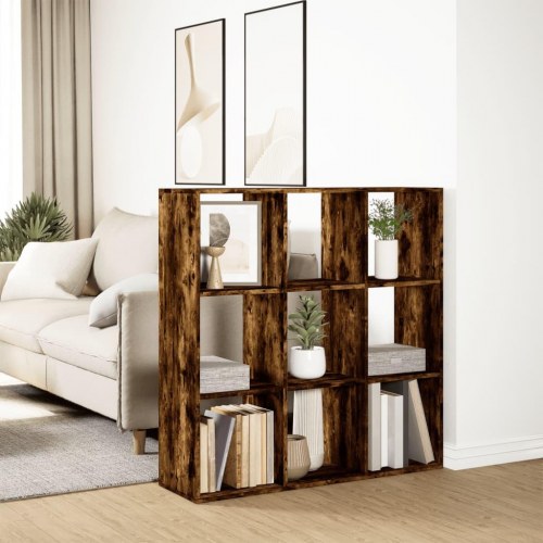 Bogreol/rumdeler 102 x 29 x 103,5 cm - røget egetræ