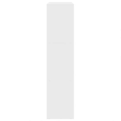 Bogreol og rumdeler i 3 niveauer 123 x 29 x 123 cm - hvid