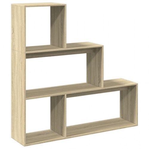 Bogreol/rumdeler i Sonoma-eg 123 x 29 x 123 cm