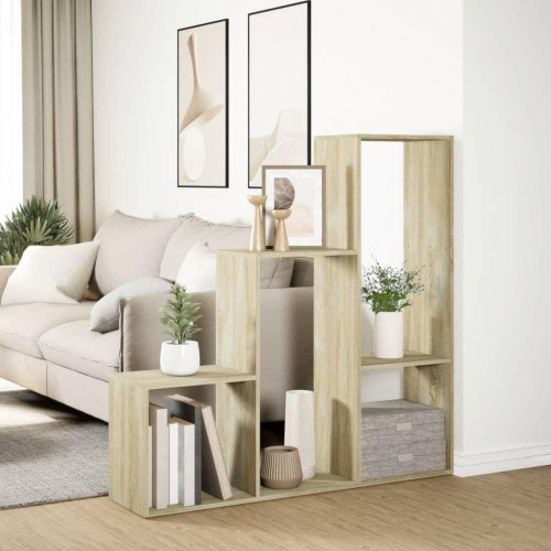Bogreol/rumdeler i Sonoma-eg 123 x 29 x 123 cm