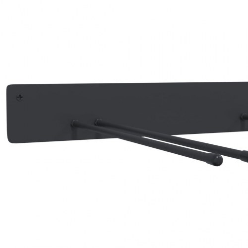 Opbevaringsstativ til haveredskaber væghængt stål sort