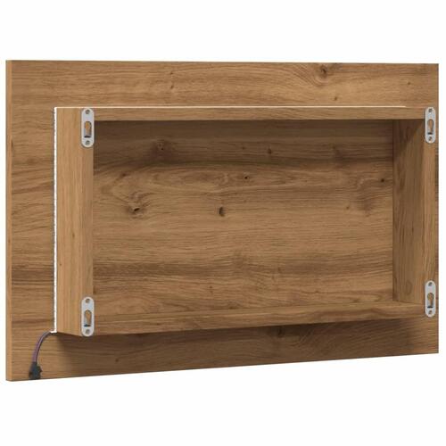 Badeværelsesspejl med LED-lys 60x8,5x38 cm kunsteg