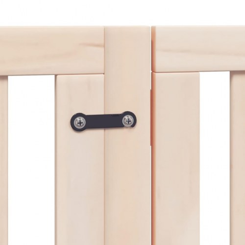 Hundegitter med dør, foldbar, 6 paneler, 300 cm poppeltræ