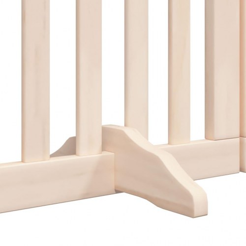 Hundegitter med dør, foldbar, 6 paneler, 300 cm poppeltræ