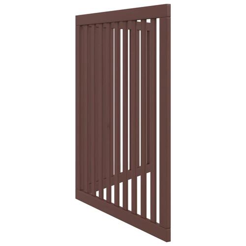 Hundelåge 2 paneler 160 cm foldbar poppeltræ brun
