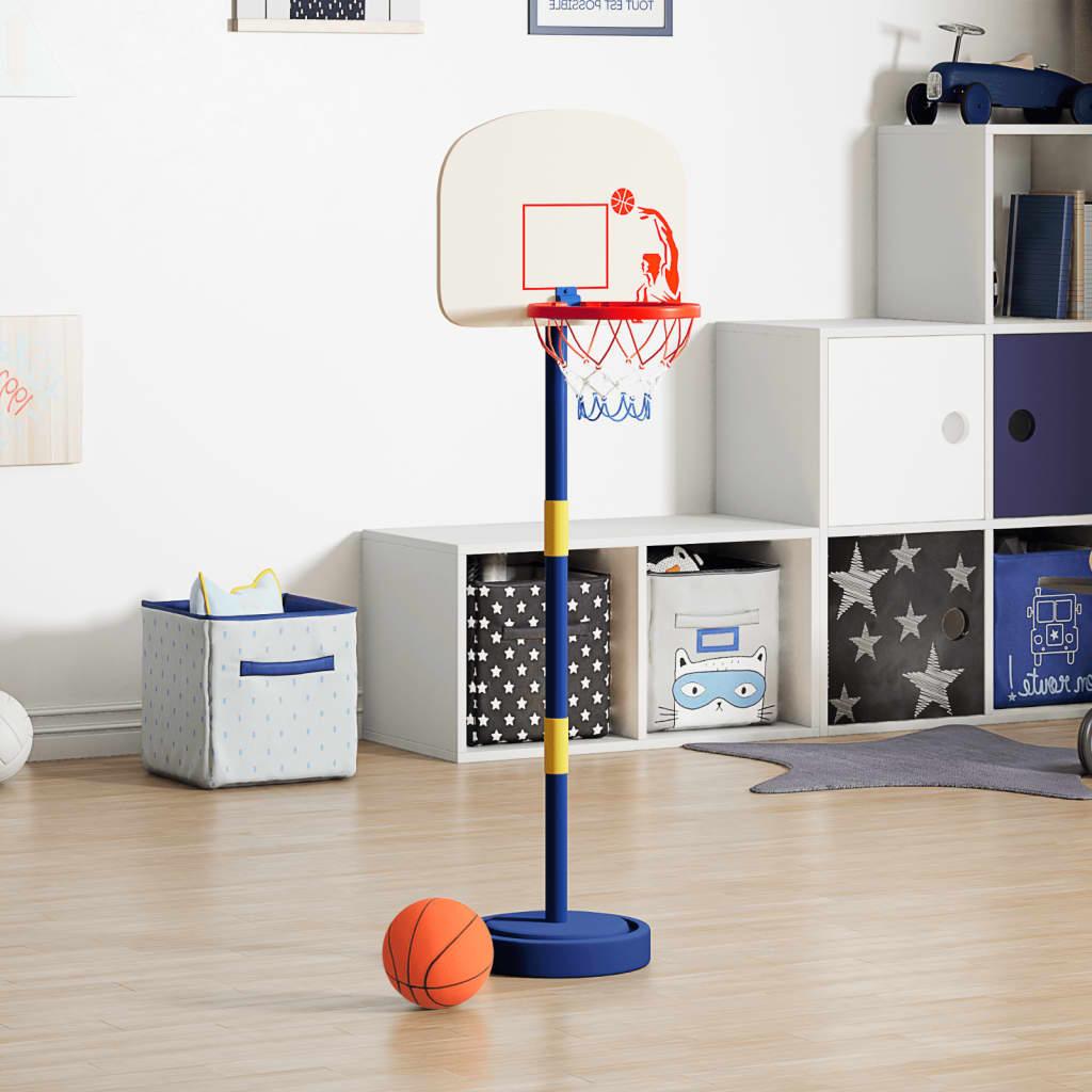 Basketballstativ med bold og pumpe 90/121 cm justerbar højde