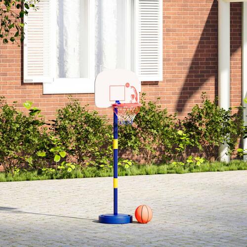 Basketballstativ med bold og pumpe 90/121 cm justerbar højde