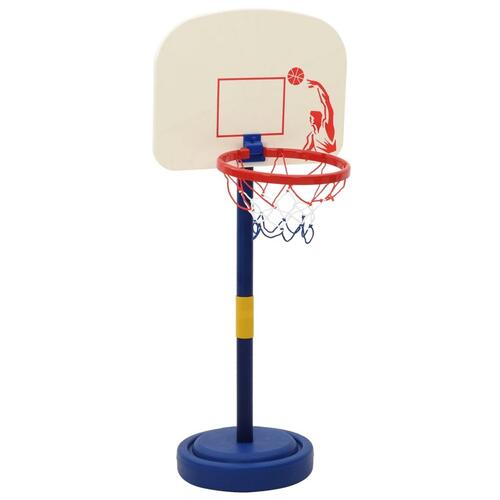 Basketballstativ med bold og pumpe 90/121 cm justerbar højde