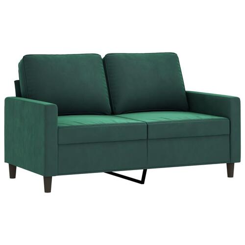 Sofasæt 4 dele velour mørkegrøn