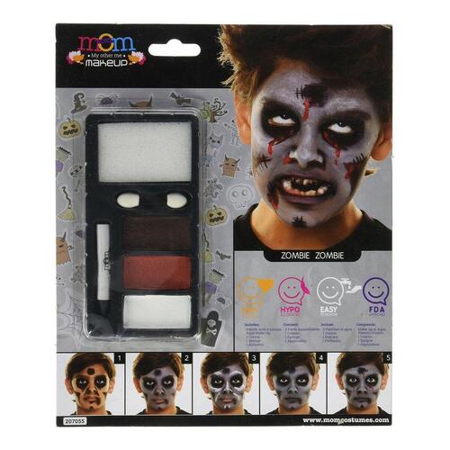 Makeup Sæt til Børn Halloween Zombie (24 x 20 cm)
